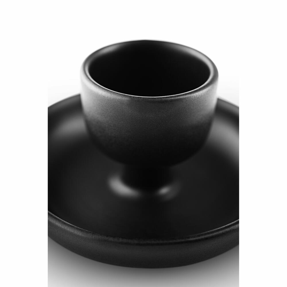 Eva Solo Eierbecher Nordic Kitchen 2er Set, Steinzeug, Schwarz, 11 cm, 512711