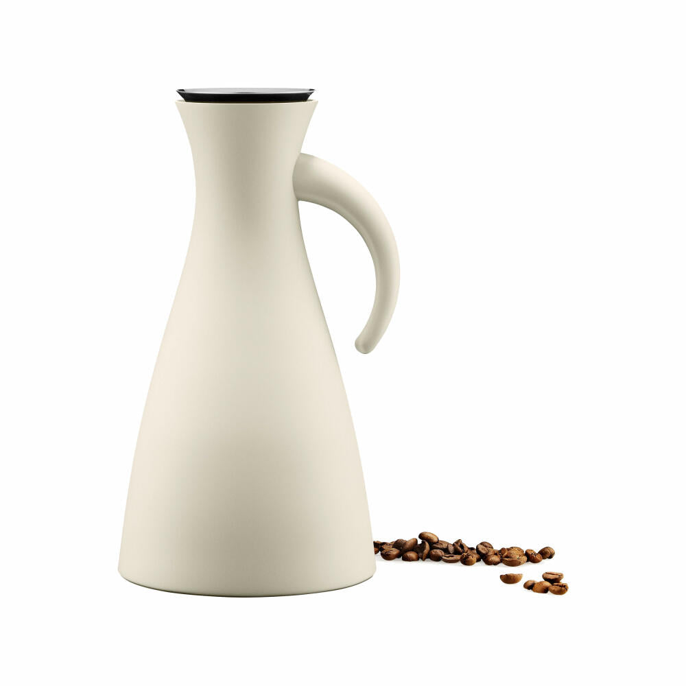 Eva Solo Isolierkanne Coconut, Thermokanne, Edelstahl, Glas, Beige, 1 L, 502889