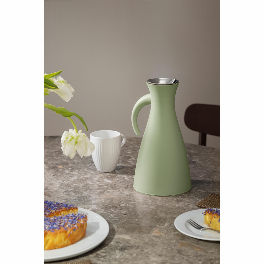 Eva Solo Isolierkanne Pistachio, Thermokanne, Edelstahl, Glas, Grün, 1 L, 502890