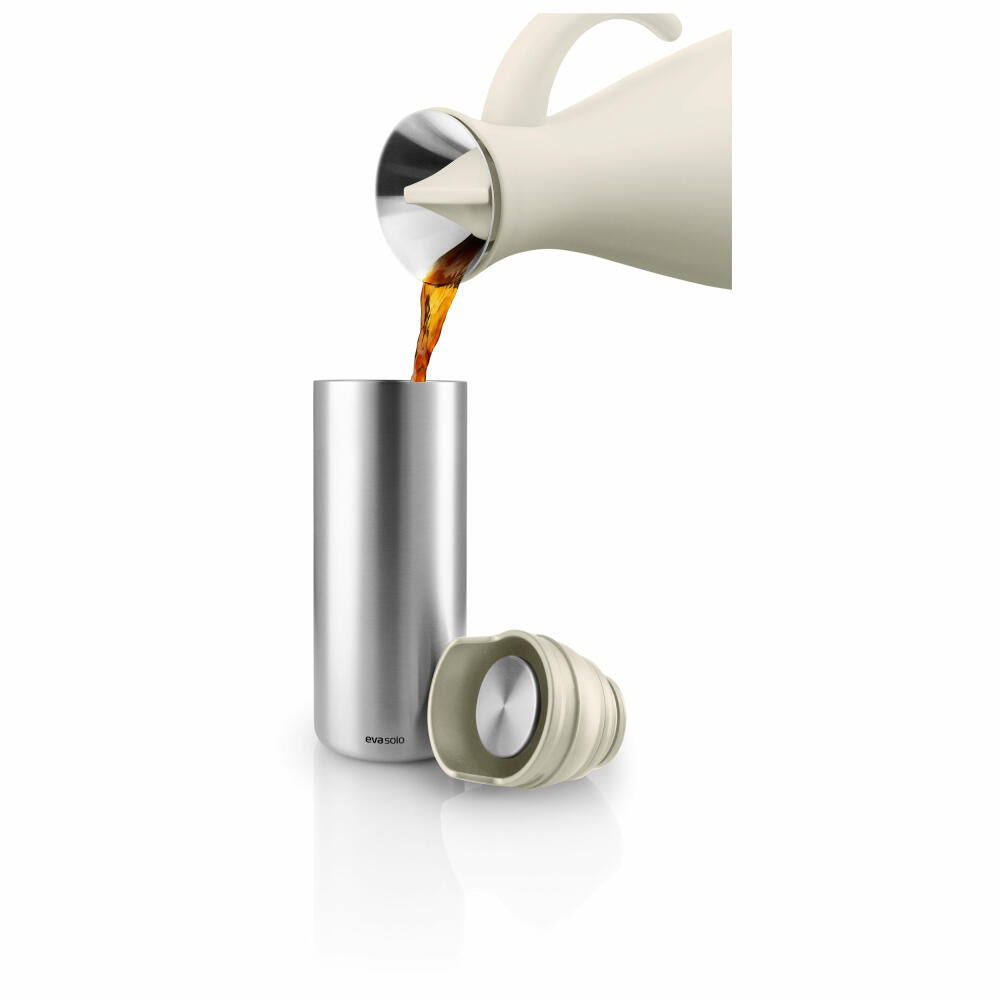 Eva Solo Isolierbecher Urban To Go Cup Coconut, Edelstahl, Kunststoff, Beige, 350 ml, 567114