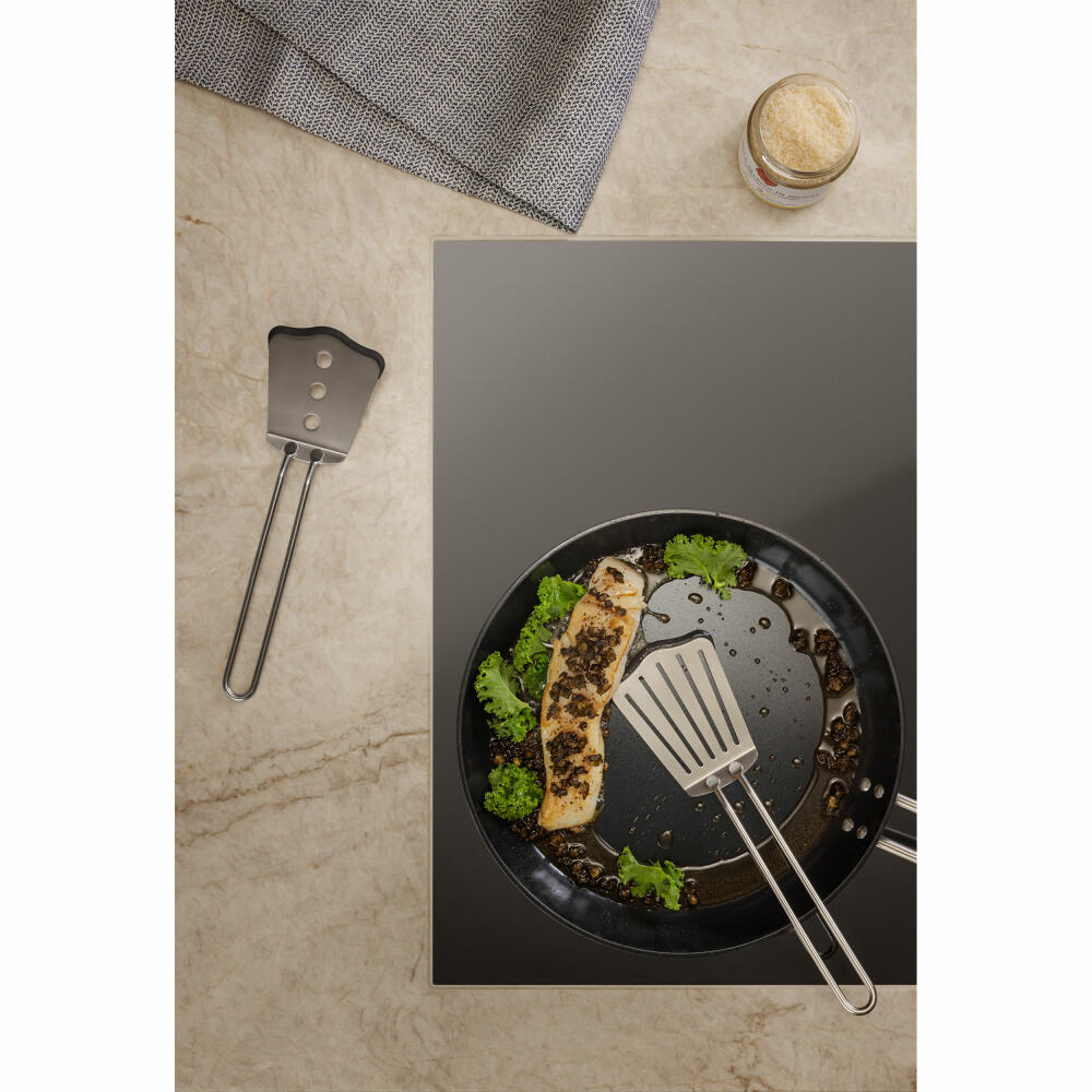 Eva Solo Pfannenwender kurz, Küchenhelfer, Edelstahl, Silikon, Silberfarben, 25.5 cm, 118453