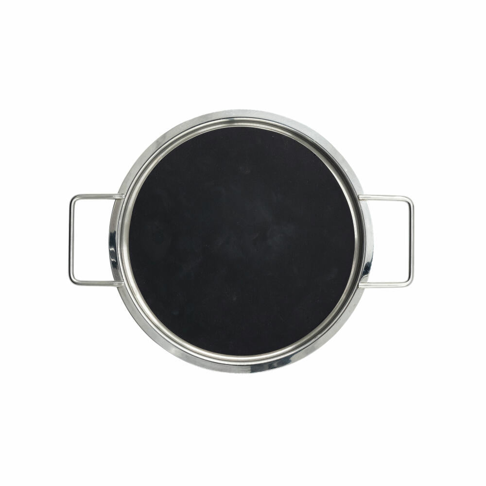 Eva Solo Abgießdeckel, Topfdeckel, Edelstahl, Schwarz, Silberfarben, 16 cm, 303016