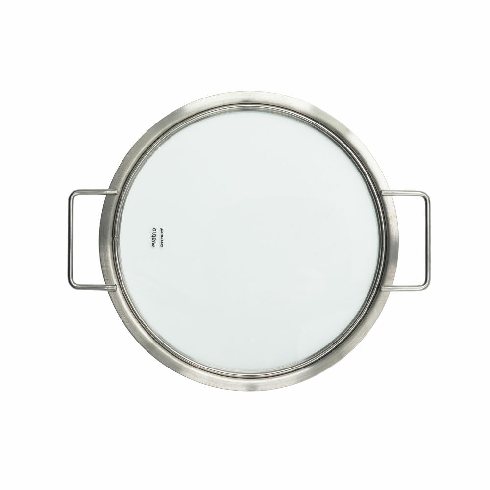 Eva Solo Glasdeckel, Topfdeckel, Pfannendeckel, Edelstahl, Glas, Silberfarben, 24 cm, 301024