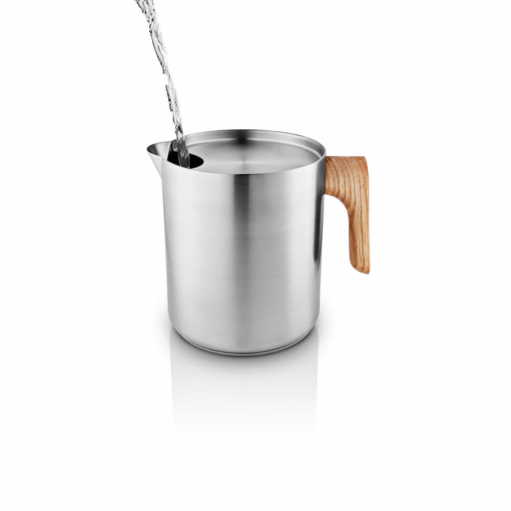 Eva Solo Wasserkessel Nordic Kitchen, Aluminium, Holz, Edelstahl, Silberfarben, 1 L, 502927