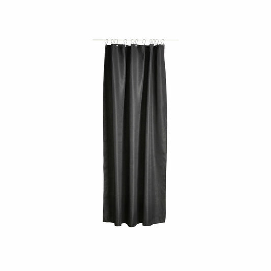 Zone Denmark Duschvorhang Lux, Badvorhang, Badewannenvorhang, Polyester, Black, 200 x 180 cm, 330127