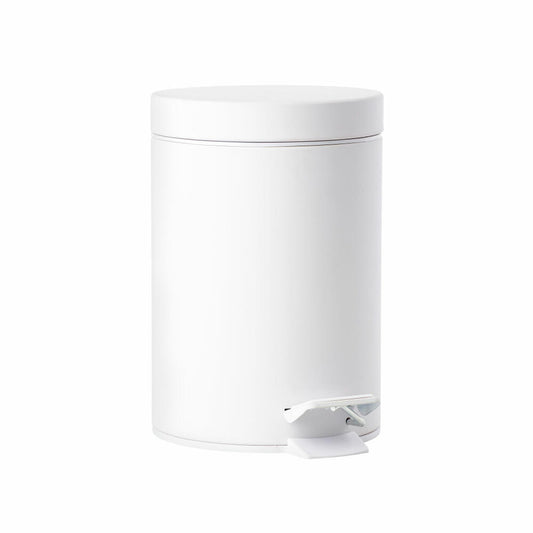 Zone Denmark Pedaleimer Solo, Treteimer, Mülleimer, Kosmetikeimer, Badeimer, Stahl, White, 3 L, 330169