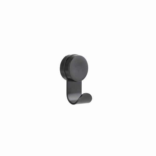 Zone Denmark Haken Puck Hook Single, Wandhaken, Wandgarderobe, Wand Haken, ABS, Black, 14 cm, 330253