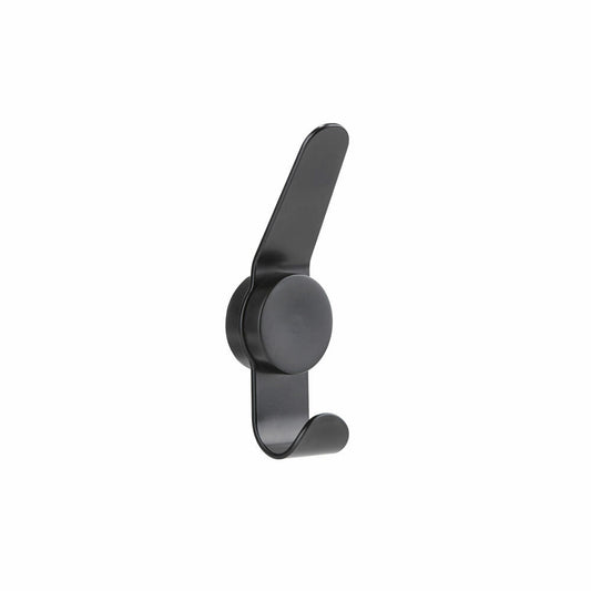 Zone Denmark Haken Puck Hook Double, Wandhaken, Wandgarderobe, Wand Haken, Doppelhaken, ABS, Black, 23 cm, 330255