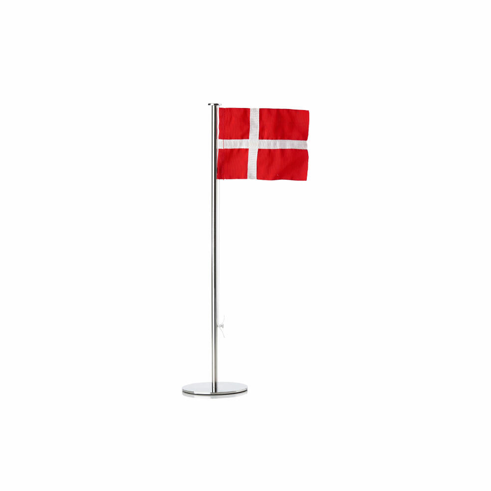 Zone Denmark Fahnenstange mit dänischer Flagge, Edelstahl, Rot-Weiß, 40 cm, 330198