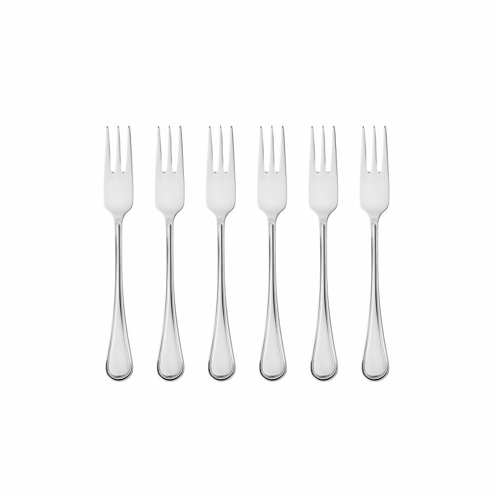 Gense Kuchengabel Oxford 6er Set, Besteck, Gabeln, 18/8 Edelstahl, 16.2 cm, 20502
