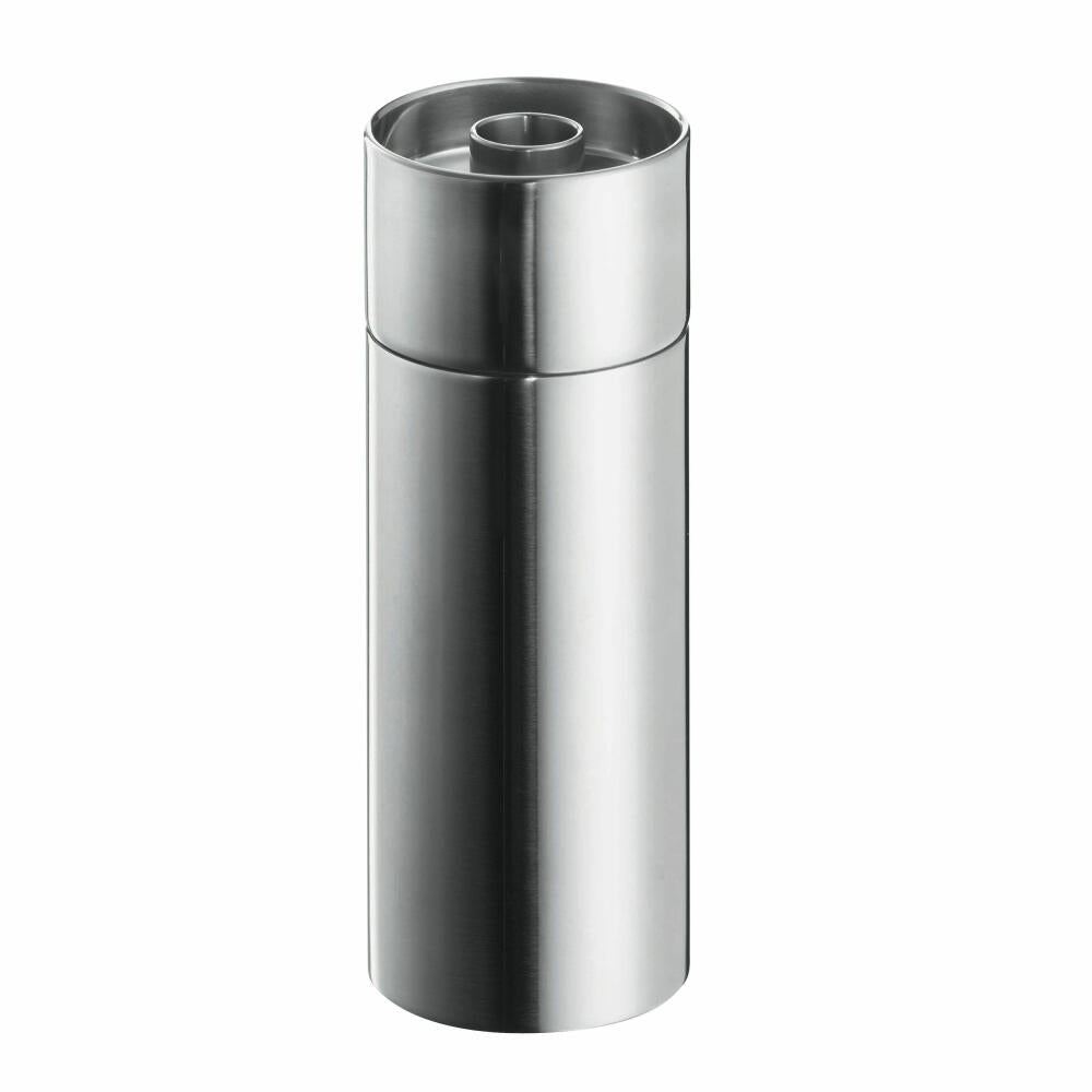 Stelton AJ salt mill, Ø 5cm, height 12.5cm, designer salt mill, stainless steel, AJ Cylinder Line, 017-3