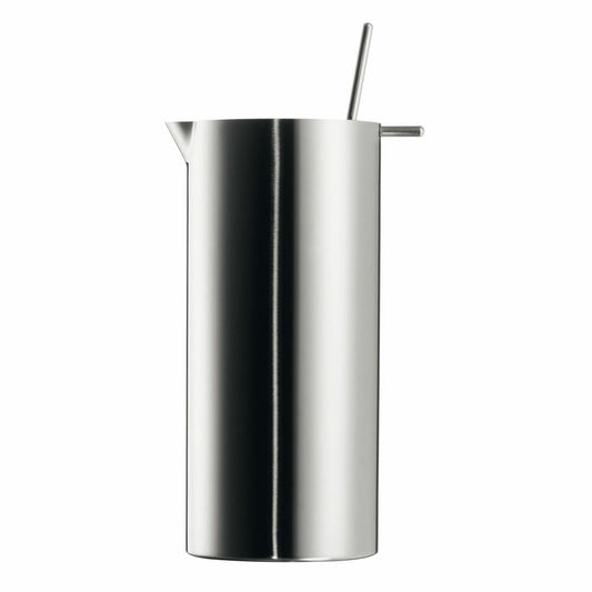 Stelton AJ Bar Mixer with Strainer and Bar Spoon 1 L., Designer Bar Mixer, Stainless Steel, AJ Cylinder Line, 020-1
