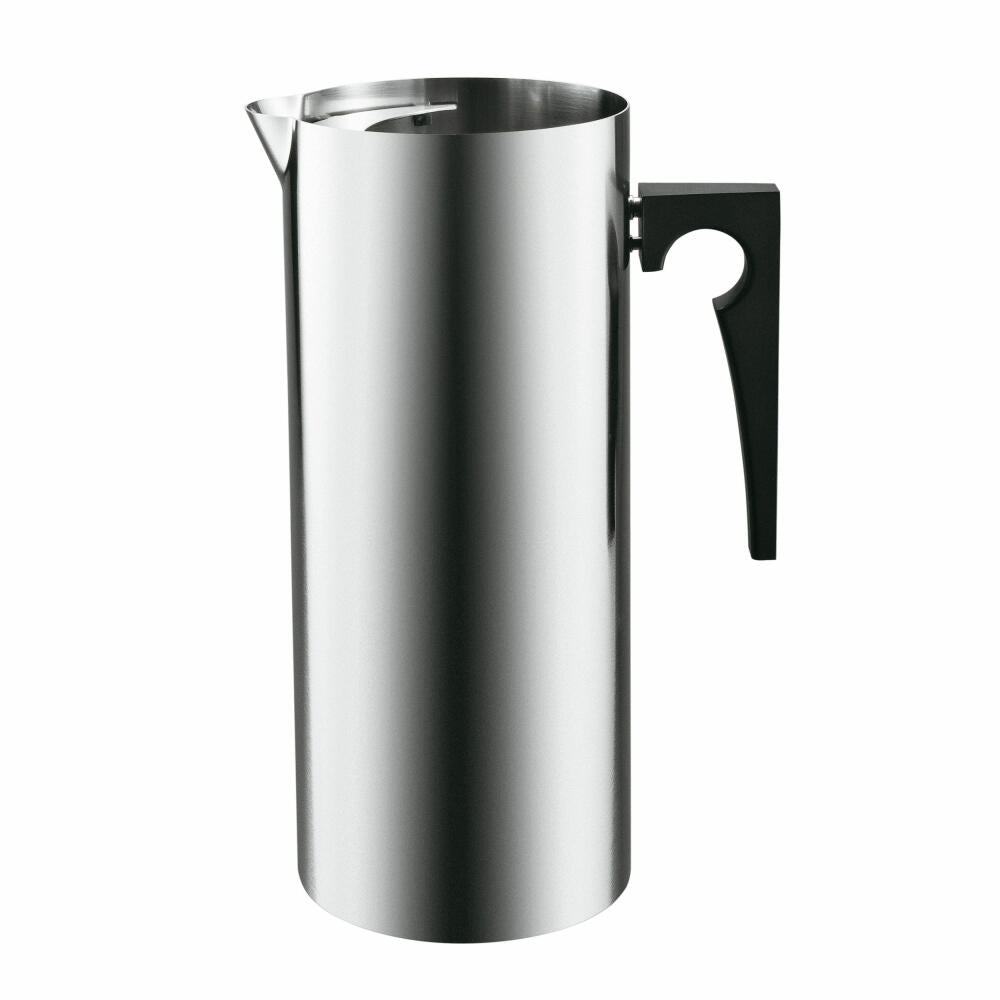 Stelton AJ jug with ice lip 2 L., designer juice jug, container, stainless steel, AJ Cylinder Line, 03-3