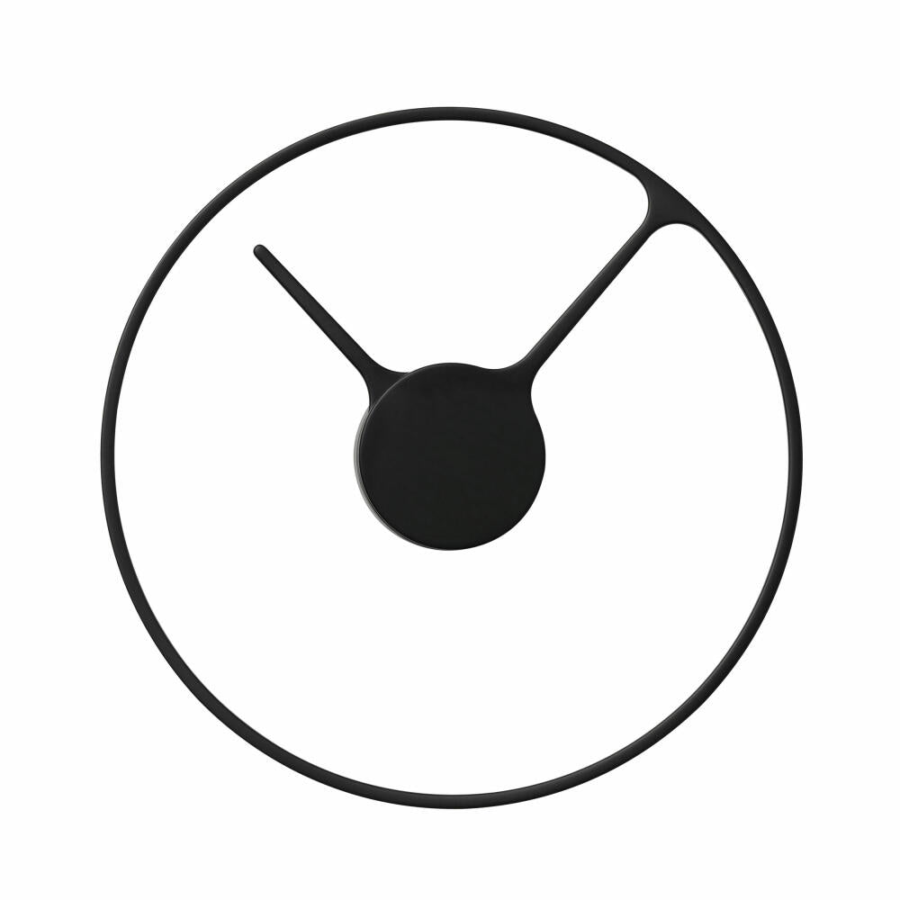 Stelton -Time- clock, designer clock, wall clock made of aluminum, Ø30cm, matt black, 851