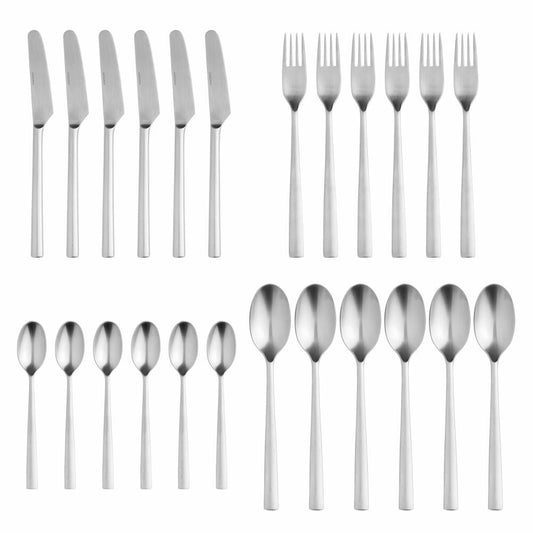 Stelton Chaco Besteckset, 24 Teile, Tafelbesteck, 18/8 Edelstahl, Satin-poliert, C-4-24