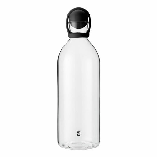 Rig-Tig COOL-IT Water Carafe Black, Carafe, Water Container, Glass, Rubber, Black, 1.5 L, Z00071-7