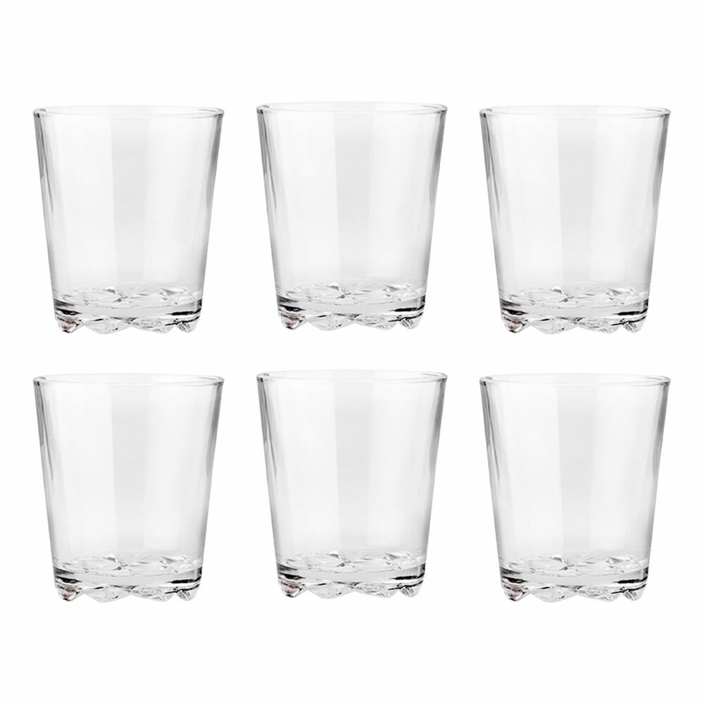 Stelton Trinkglas Glacier 6er-Set, Wasserglas, Gläser Set, Glas, Transparent, 250 ml, 640
