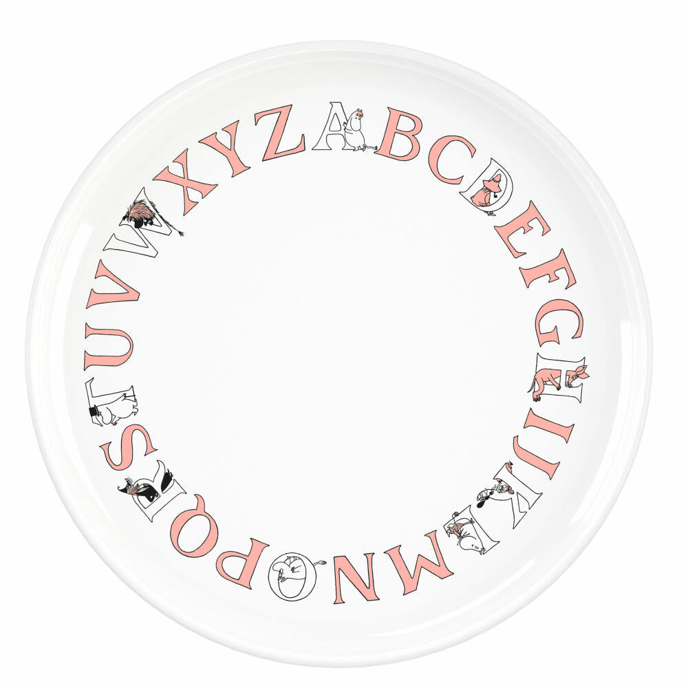 Rig-Tig Teller Moomin ABC Salmon, Speiseteller, Kunststoff, Rosa, 20 cm, Z00704
