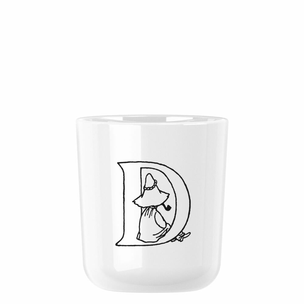 Rig-Tig Tasse Moomin ABC - D, Becher mit Buchstabe, Kunststoff, Weiß, 200 ml, Z00706-D