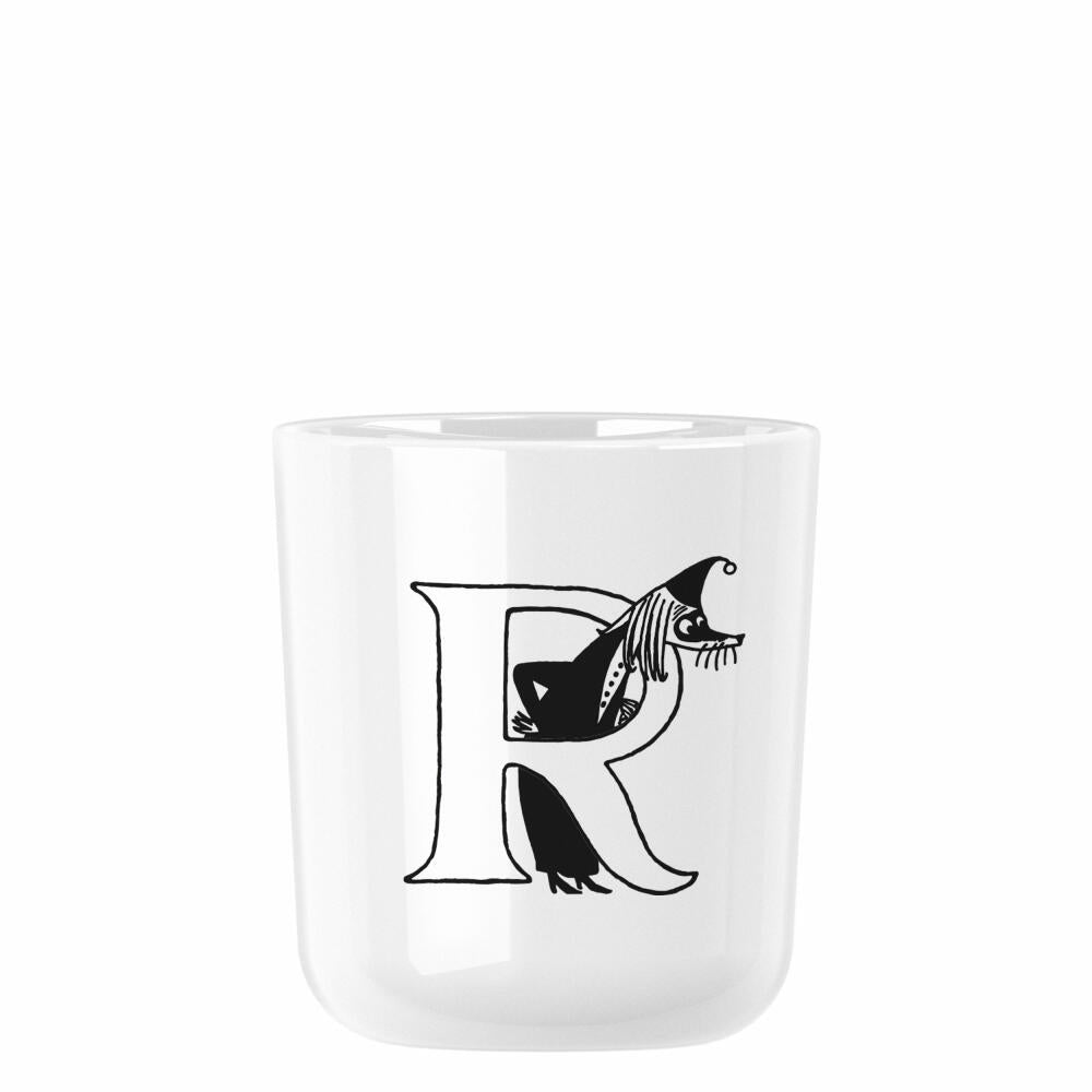 Rig-Tig Tasse Moomin ABC - R, Becher mit Buchstabe, Kunststoff, Weiß, 200 ml, Z00706-R