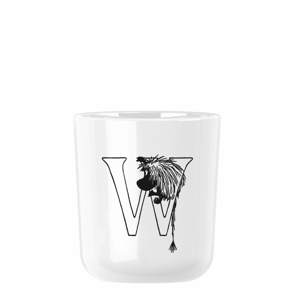 Rig-Tig Tasse Moomin ABC - W, Becher mit Buchstabe, Kunststoff, Weiß, 200 ml, Z00706-W