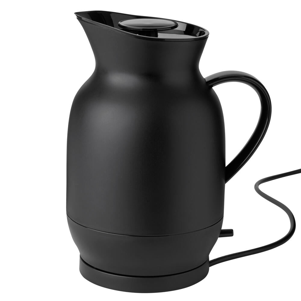 Stelton kettle Amphora, stainless steel, plastic, soft black, 1.2 L, 223-1
