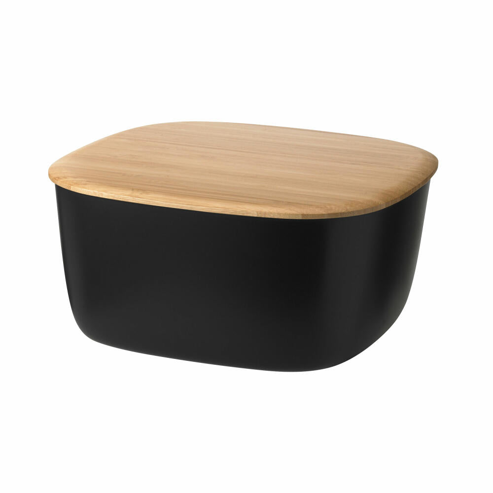 Rig-Tig bread box Box-It, lunch box, plastic, bamboo, black, 23 x 23 cm, Z00362