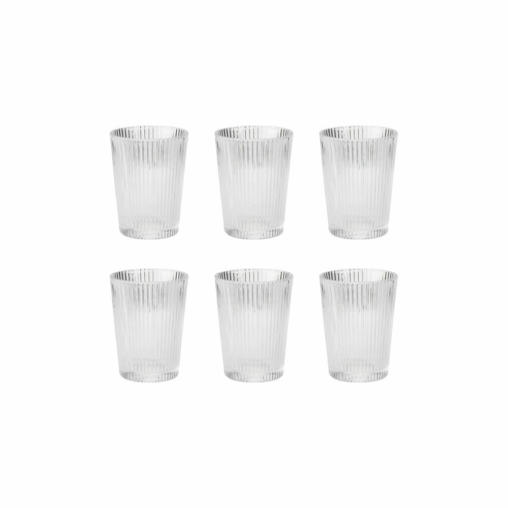 Stelton Trinkgläser 6er Set Pilastro, Trinkglas, Glas, Clear, 150 ml, X-521