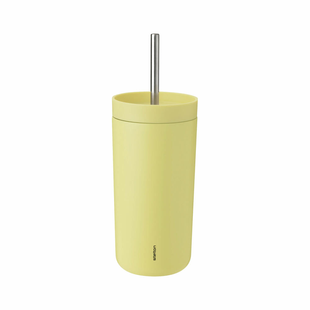 Stelton Thermobecher To Go Sip mit Strohhalm, Stahl, Kunststoff, Laevis, 400 ml, 686-49