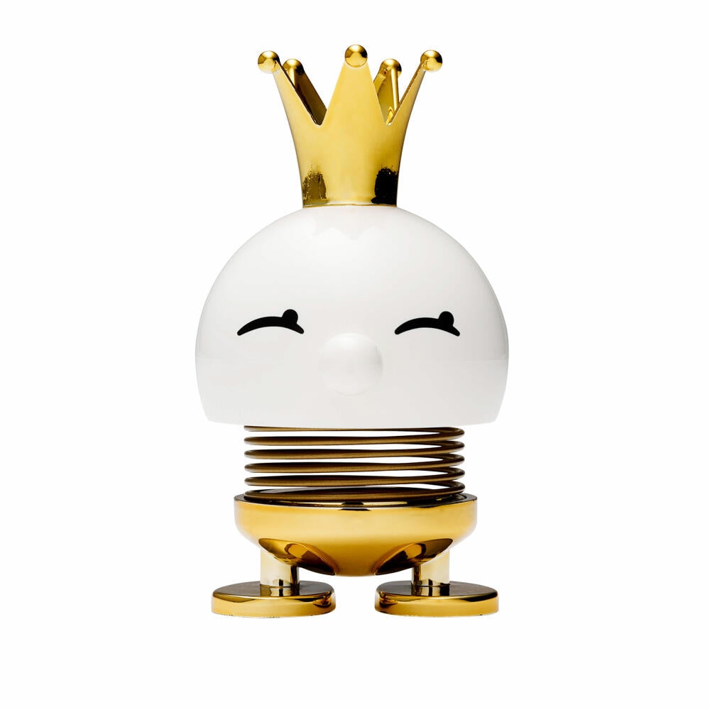 Hoptimist Bimble Princess, wobbly figure, wobbly figure, decoration idea, plastic, white / gold, Ø 5 cm, 26141