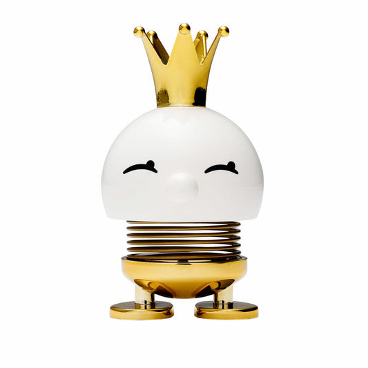 Hoptimist Bimble Princess, wobbly figure, wobbly figure, decoration idea, plastic, white / gold, Ø 5 cm, 26141