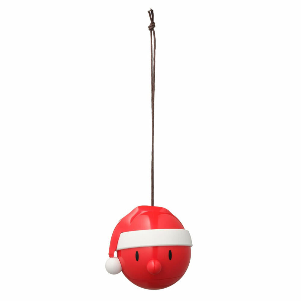 Hoptimist Santa Ornament, set of 2, Santa Claus pendant, Christmas, decoration idea, decoration, plastic, red, Ø 6 cm, 26094