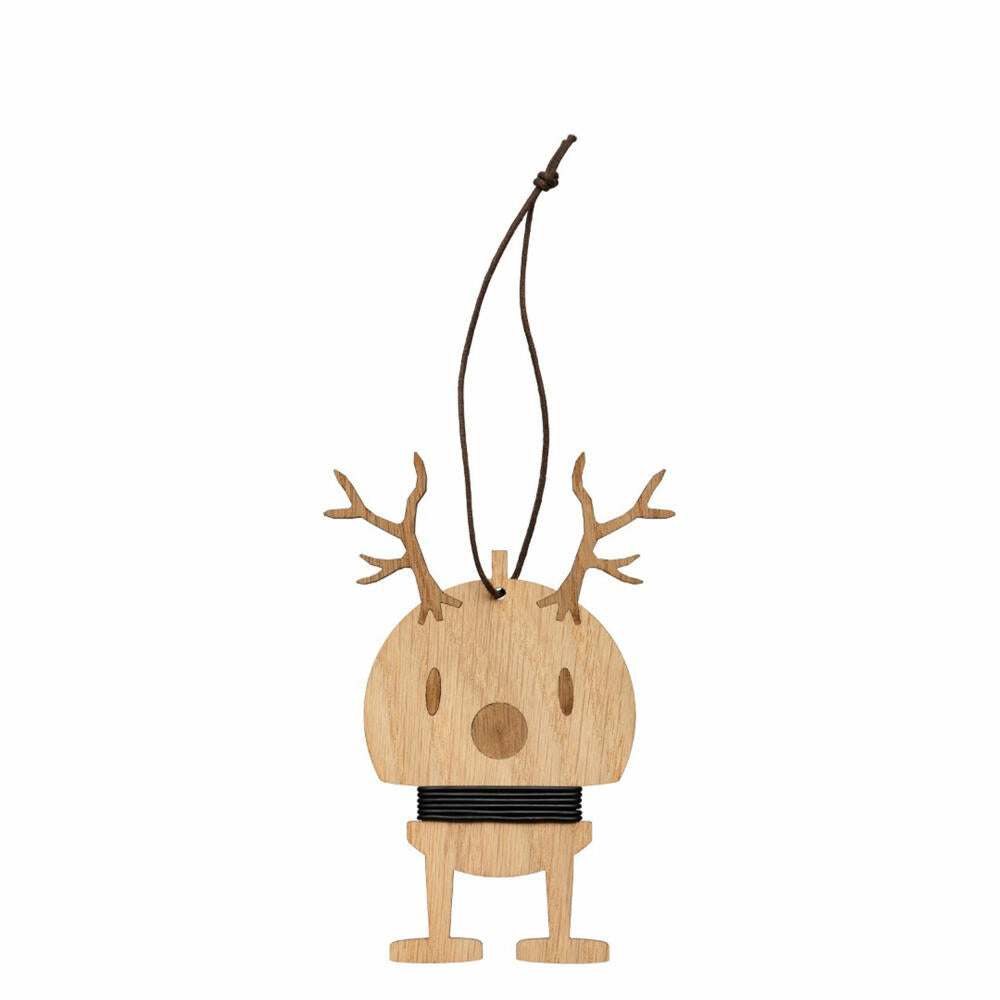 Hoptimist Medium Reindeer Ornament, set of 2, reindeer pendant, Christmas, decoration idea, decoration, oak wood, 13.5 cm, 26372