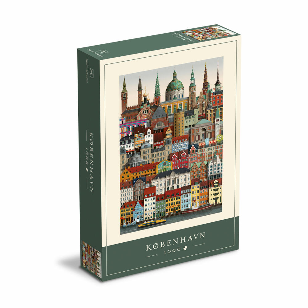 Martin Schwartz Puzzle Copenhagen / København, city puzzle Denmark, 50 x 70 cm, 1000 pieces, MS0601