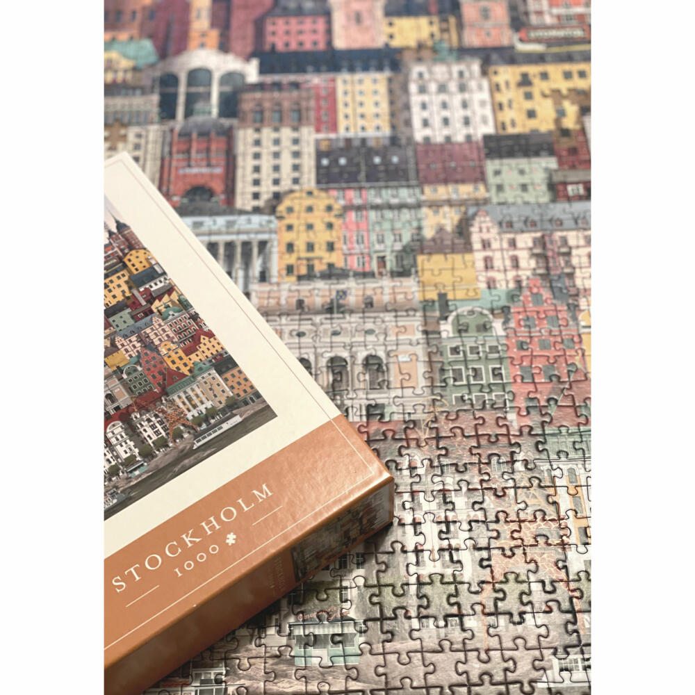 Martin Schwartz Puzzle Stockholm, Städtepuzzle Schweden, 50 x 70 cm, 1000 Teile, MS0603