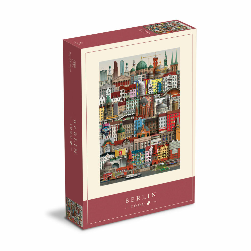 Martin Schwartz Puzzle Berlin, Städtepuzzle Deutschland, 50 x 70 cm, 1000 Teile, MS0604