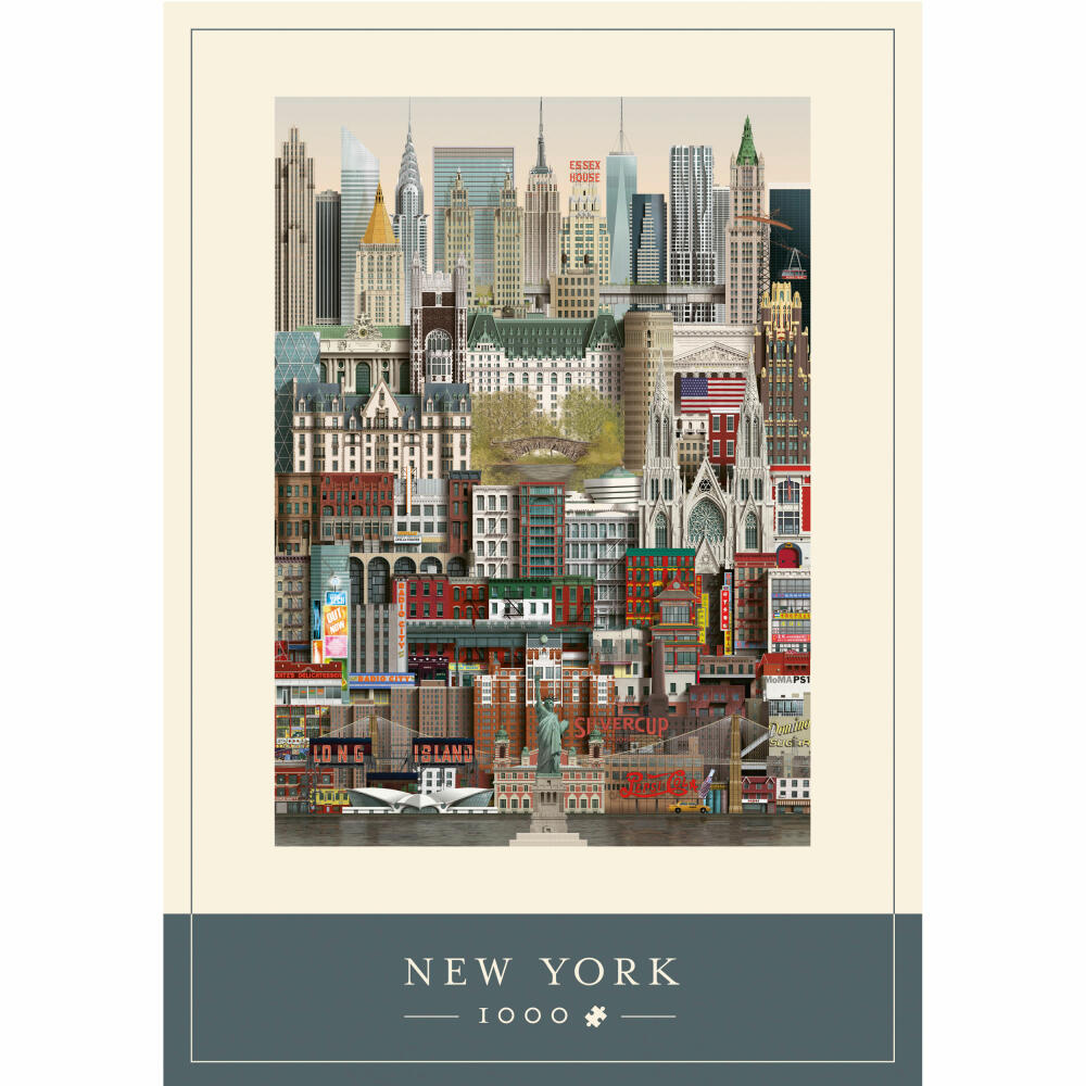 Martin Schwartz Puzzle New York, Städtepuzzle USA, 50 x 70 cm, 1000 Teile, MS0605