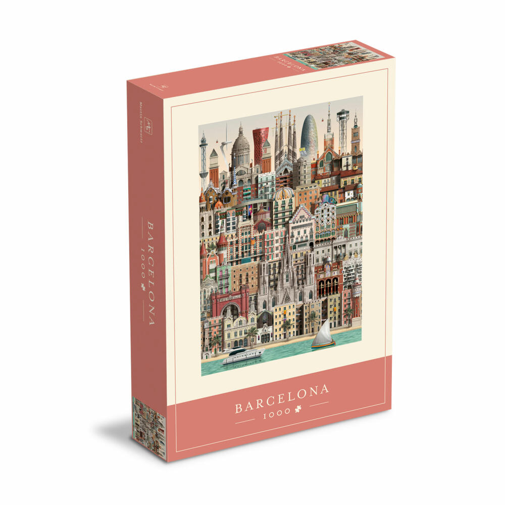 Martin Schwartz Puzzle Barcelona, ​​City Puzzle Spain, 50 x 70 cm, 1000 pieces, MS0607