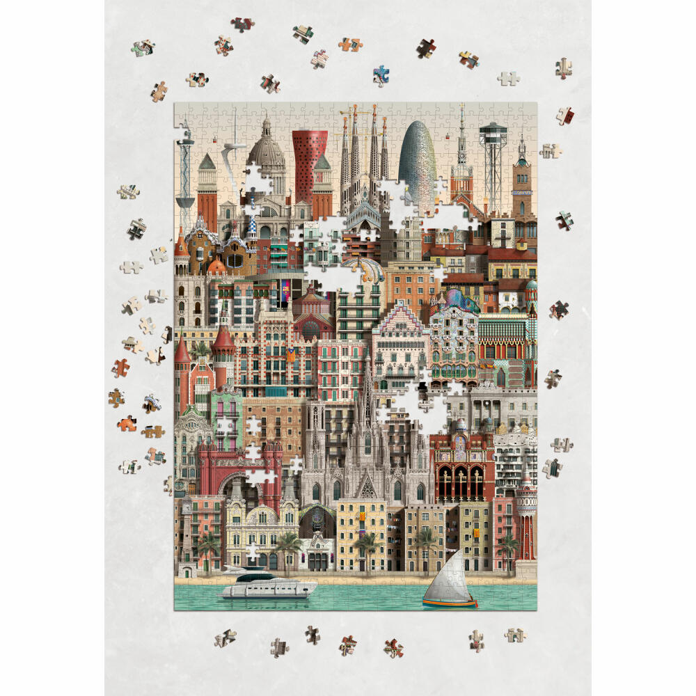 Martin Schwartz Puzzle Barcelona, ​​City Puzzle Spain, 50 x 70 cm, 1000 pieces, MS0607