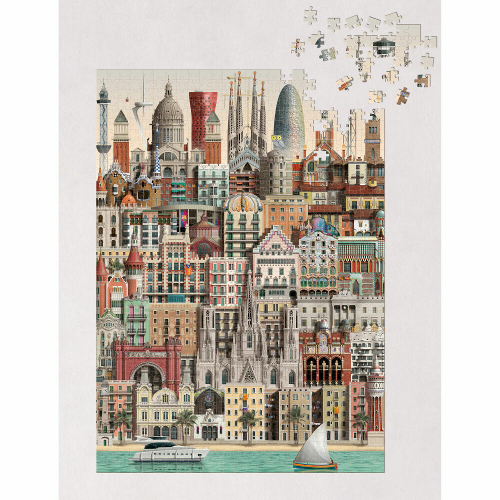 Martin Schwartz Puzzle Barcelona, ​​City Puzzle Spain, 50 x 70 cm, 1000 pieces, MS0607