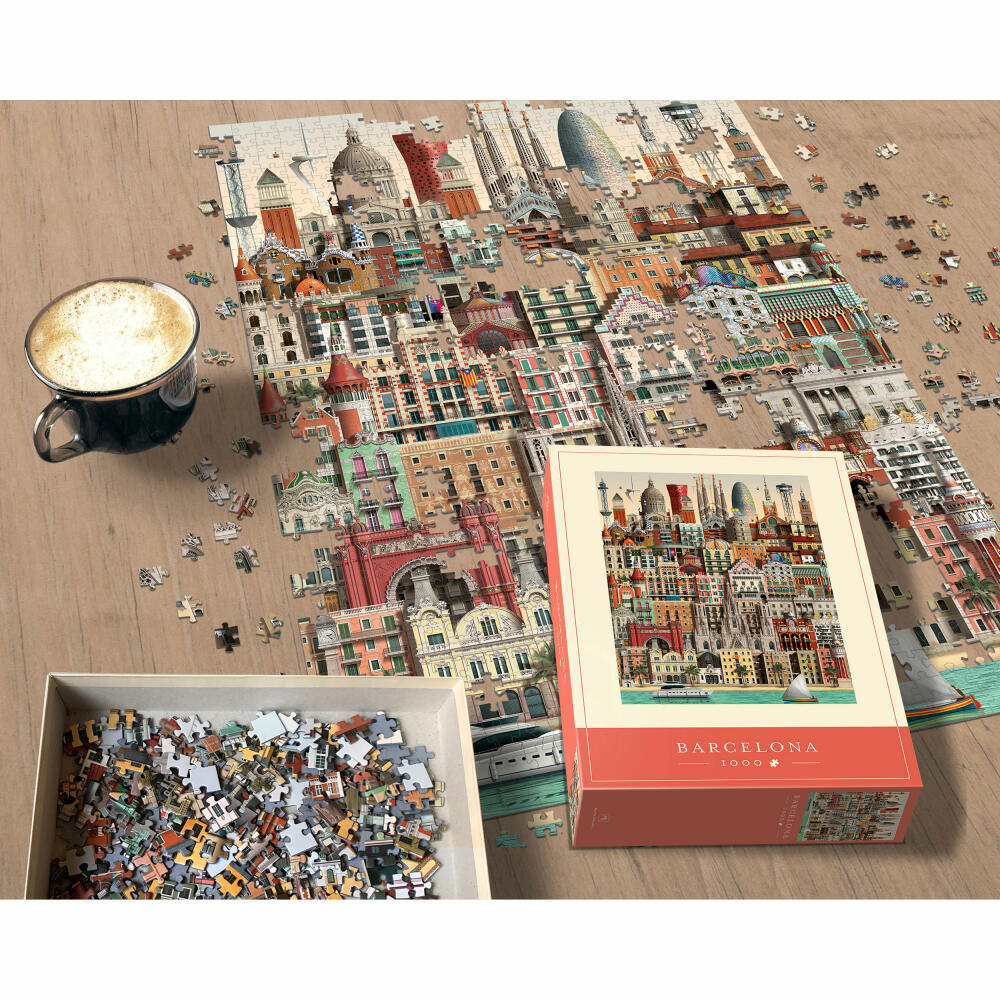 Martin Schwartz Puzzle Barcelona, ​​City Puzzle Spain, 50 x 70 cm, 1000 pieces, MS0607