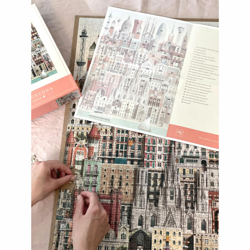 Martin Schwartz Puzzle Barcelona, ​​City Puzzle Spain, 50 x 70 cm, 1000 pieces, MS0607