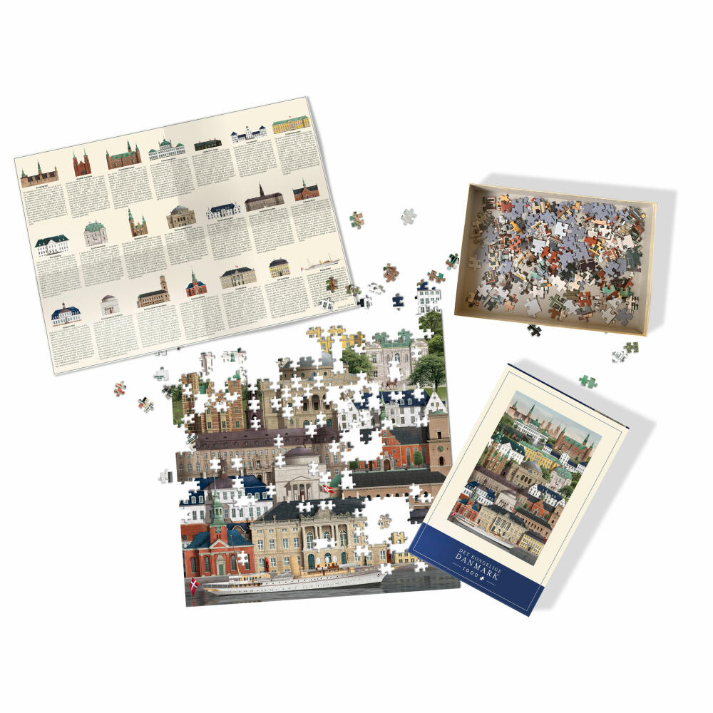 Martin Schwartz Puzzle The Royal Denmark, City Puzzle Denmark, 50 x 70 cm, 1000 pieces, MS0612