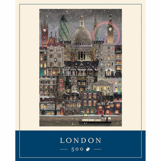 Martin Schwartz Puzzle Christmas in London, Städtepuzzle England, 33 x 47 cm, 500 Teile, MS0621