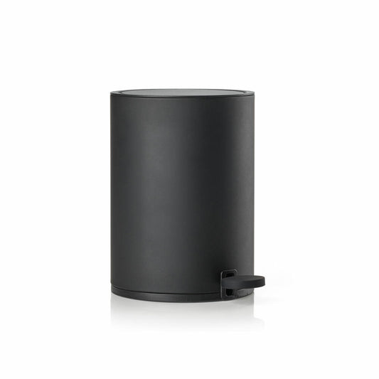 Zone Denmark Pedaleimer Karma, Treteimer, Mülleimer, Kosmetikeimer, Badeimer, Metall, Black, 3 L, 10055