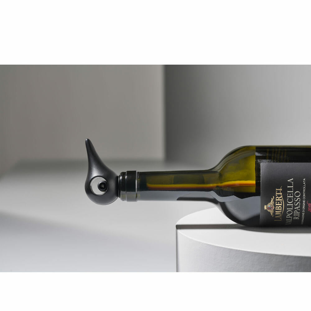 Zone Denmark wine stopper Rocks Bird, bottle stopper, wine stopper, bottle closure, silicone / ABS, black, 11854