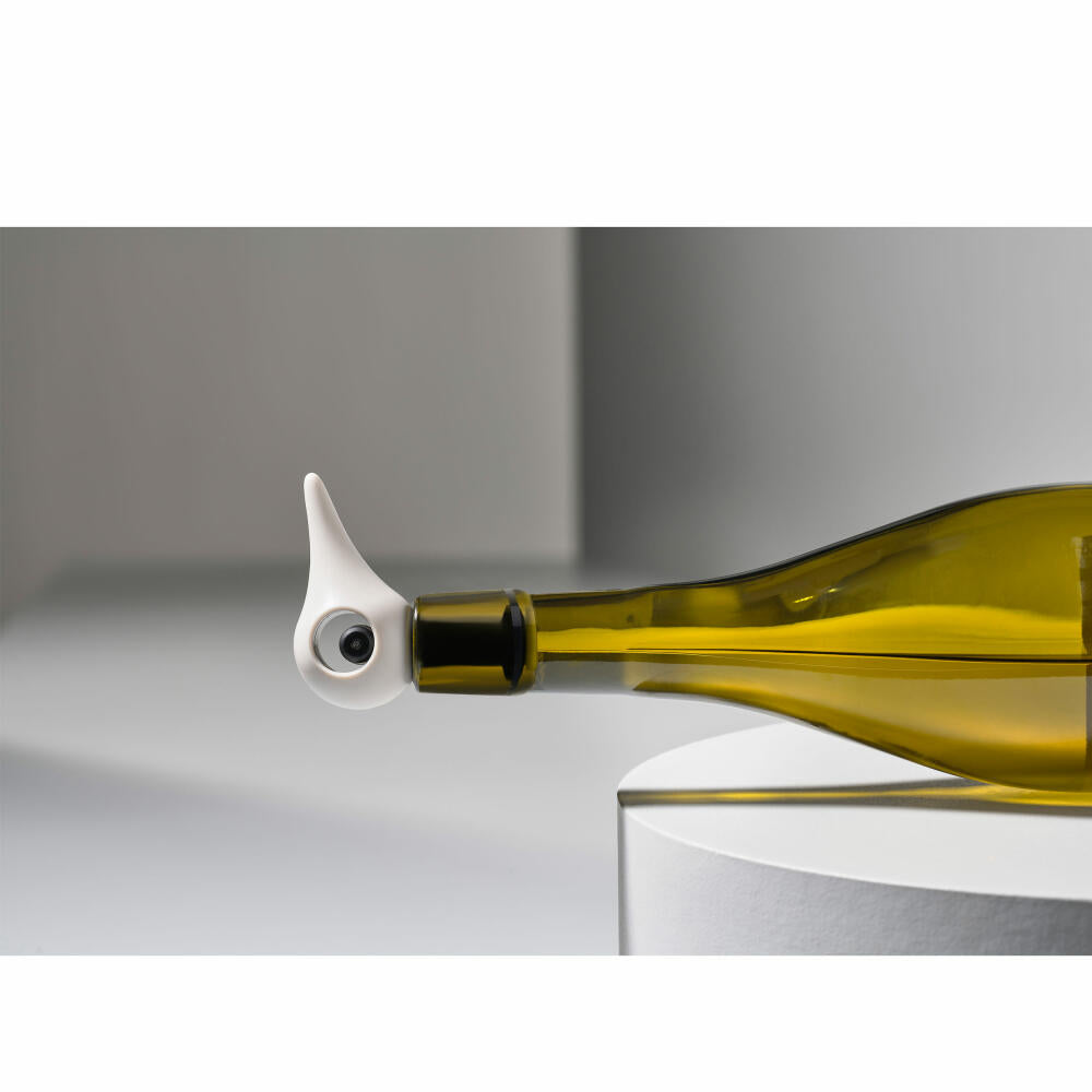 Zone Denmark wine stopper Rocks Bird, bottle stopper, wine stopper, bottle closure, silicone / ABS, warm grey, 11856