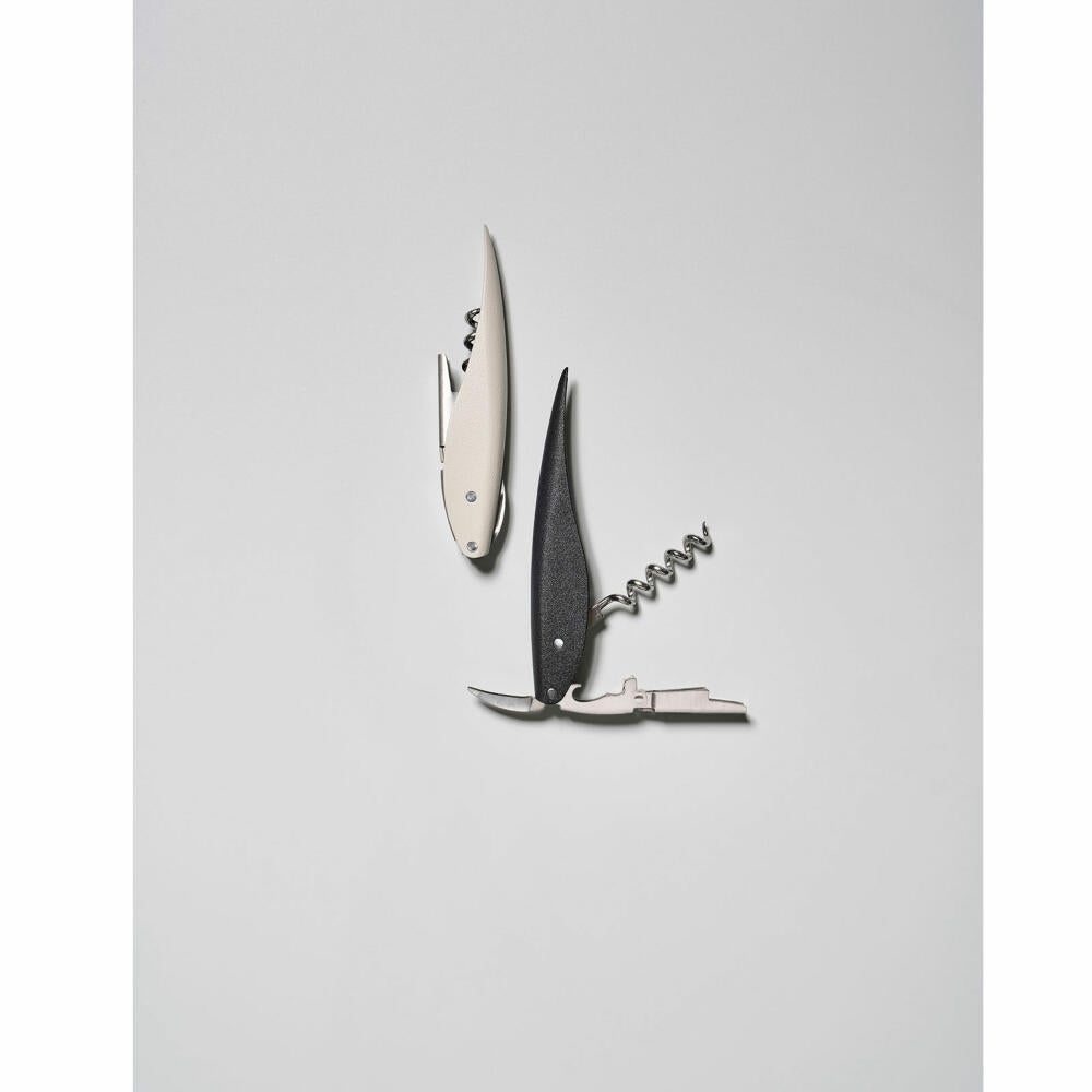 Zone Denmark Corkscrew Rocks Feather, Bottle Opener, Wine Opener, Wine Corkscrew, Warm Grey, 11986