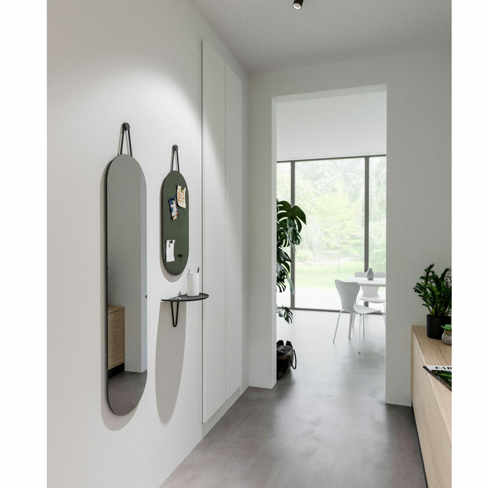 Zone Denmark Wandspiegel A-Wall Mirror, Wand Spiegel, Garderobenspiegel, Flurspiegel, Metall, Black, 120 x 30 cm, 13588