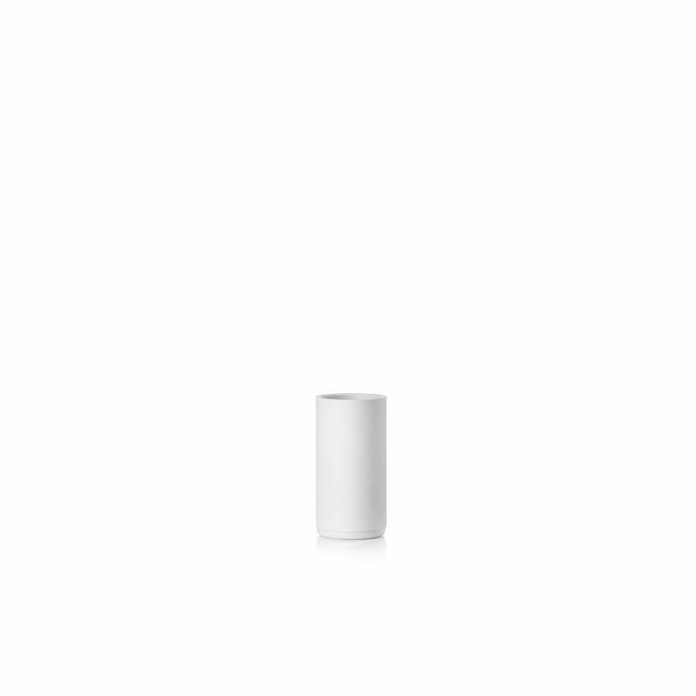Zone Denmark Zahnbürstenbecher Rim, Zahnputzbecher, Aluminium / ABS, White, H 13.6 cm, 14490
